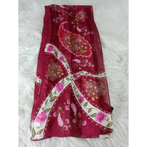 Harve Benard 100% Silk Scarf Paisley 70s Floral - Picture 6 of 8